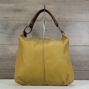 Lucky Brand Yellow Leather Tote Bag